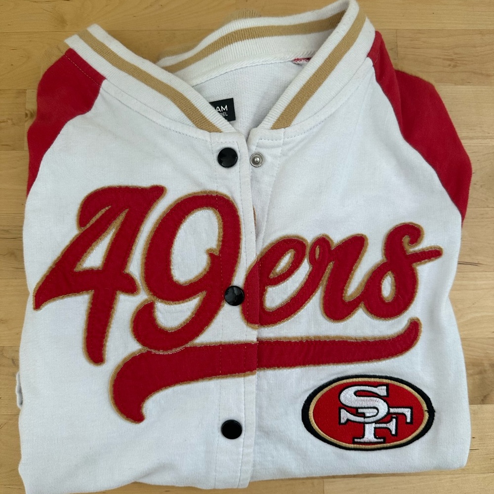 Vintage Style 49ers Button-up Sweater